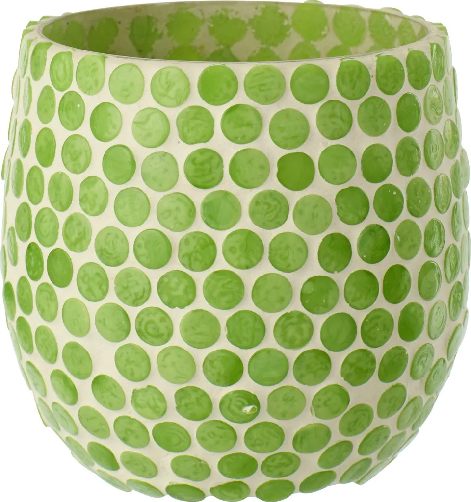 Bougeoir de Table Mosaïque Vert Moyen J-Line - Déco de Table Idéale