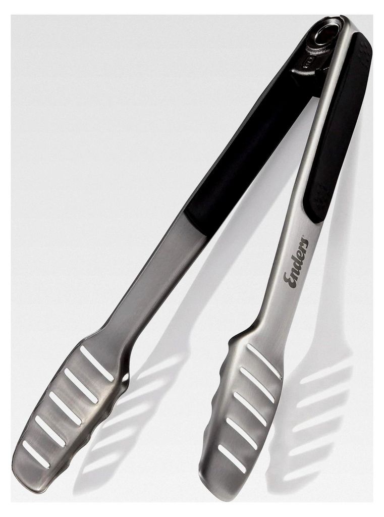 Grillzange mit Lock-Funktion aus Edelstahl, sicherer und rutschfester Griff, ca. L 35cm