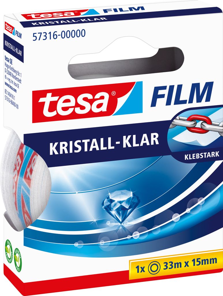 tesa® 57316-00000-02 Transparante plakfolie - 15 mm x 33 m Productafbeelding 