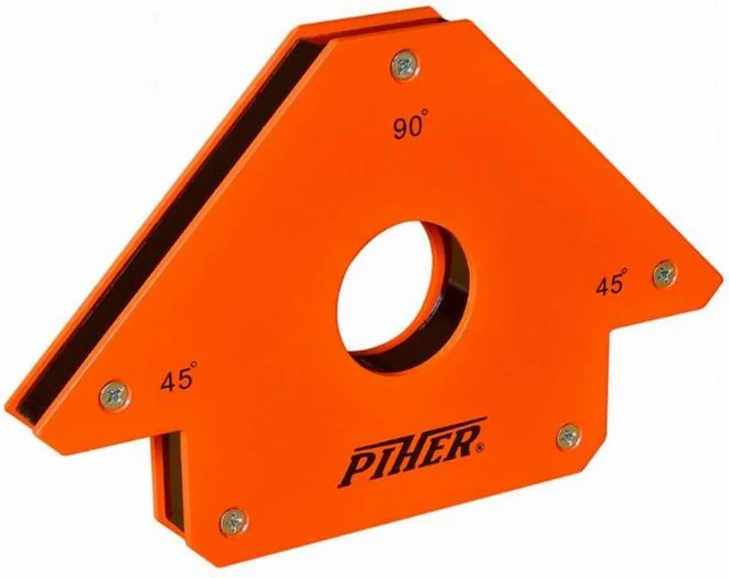 Equerre magnétique PIHER 29005 de 45° et 90° - Fixation 14 x 14 cm