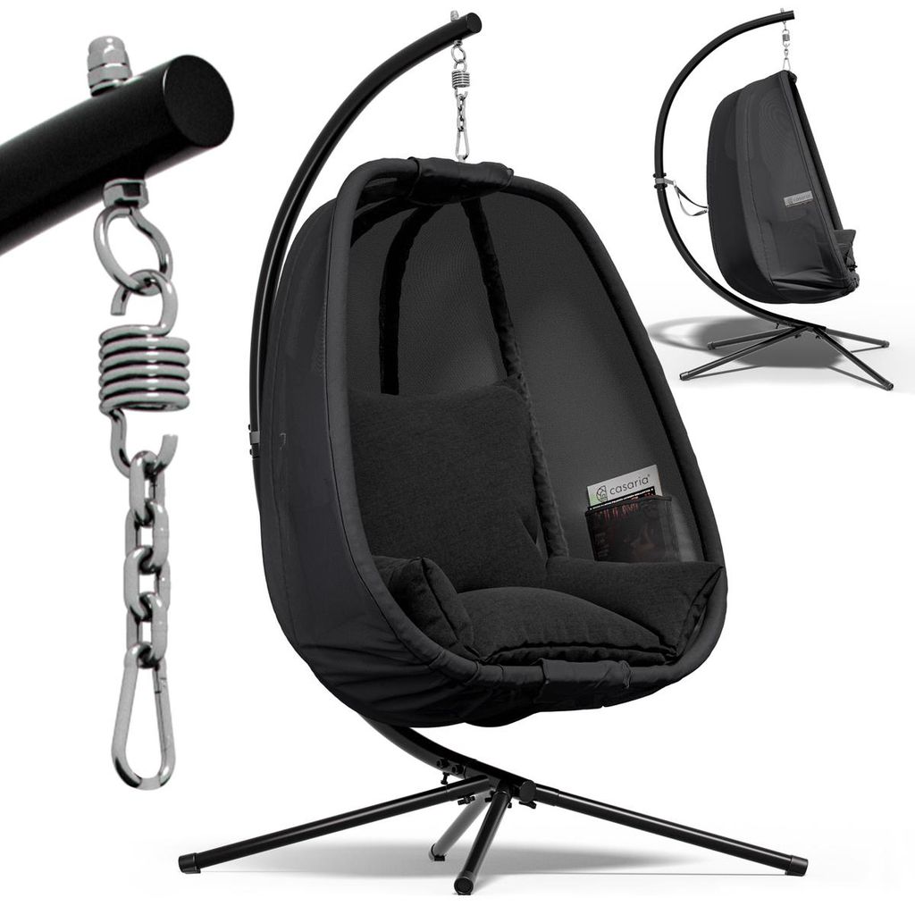 CASARIA® XXL-Hängesessel mit Gestell Outdoor - 94cm breit, Produktbild 