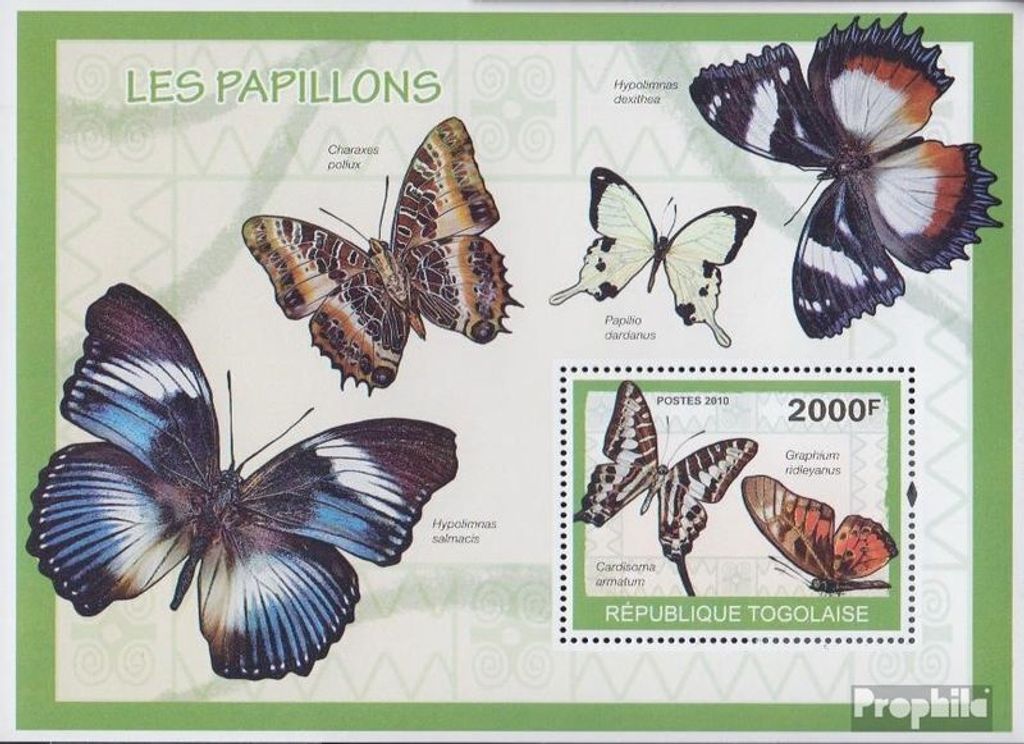 Briefmarken Togo 2010 Mi Block492 (kompl.Ausg.) postfrisch Schmetterlinge