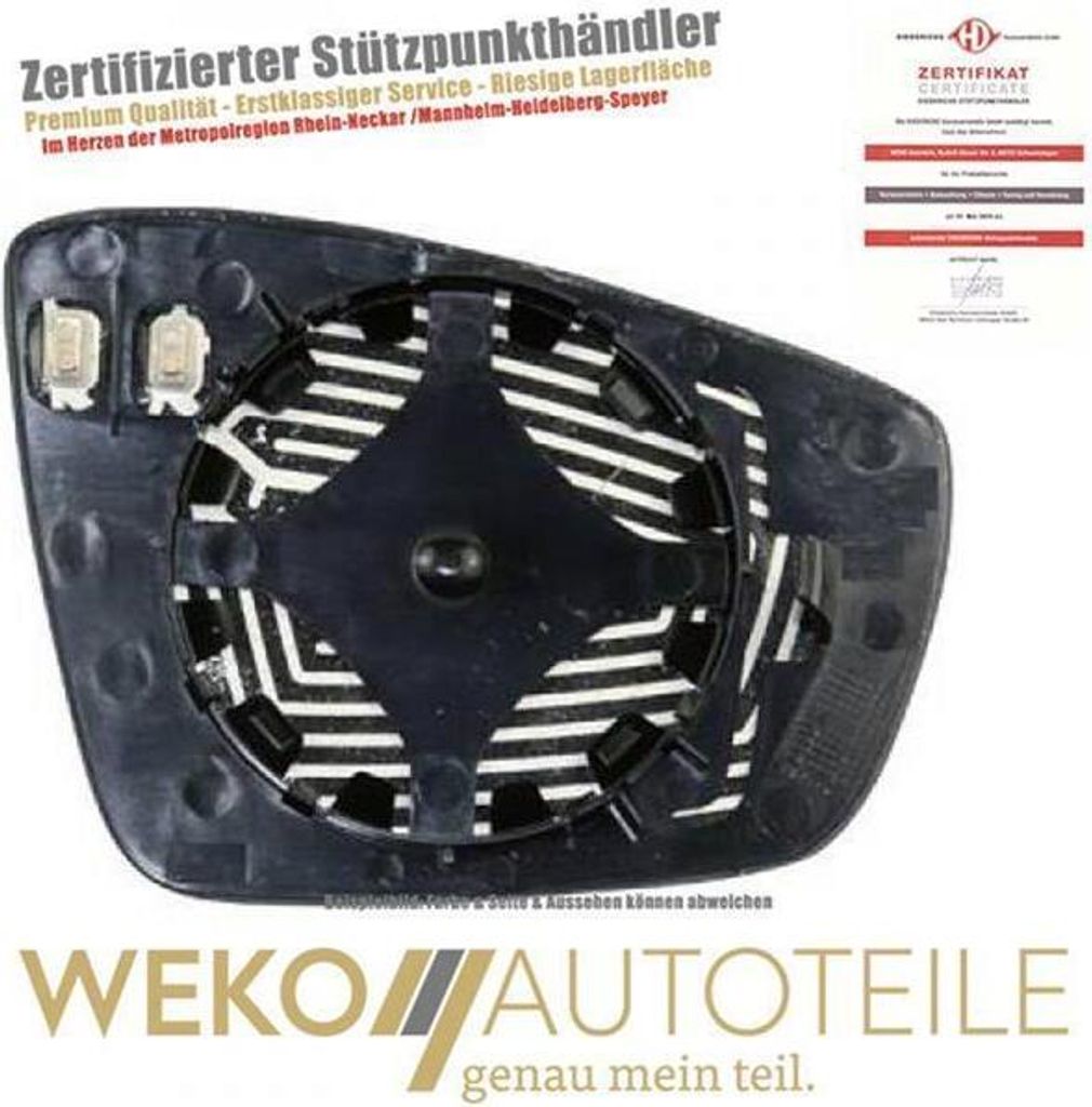 Spiegelglas Außenspiegel rechts DIEDERICHS 2206126 für VW