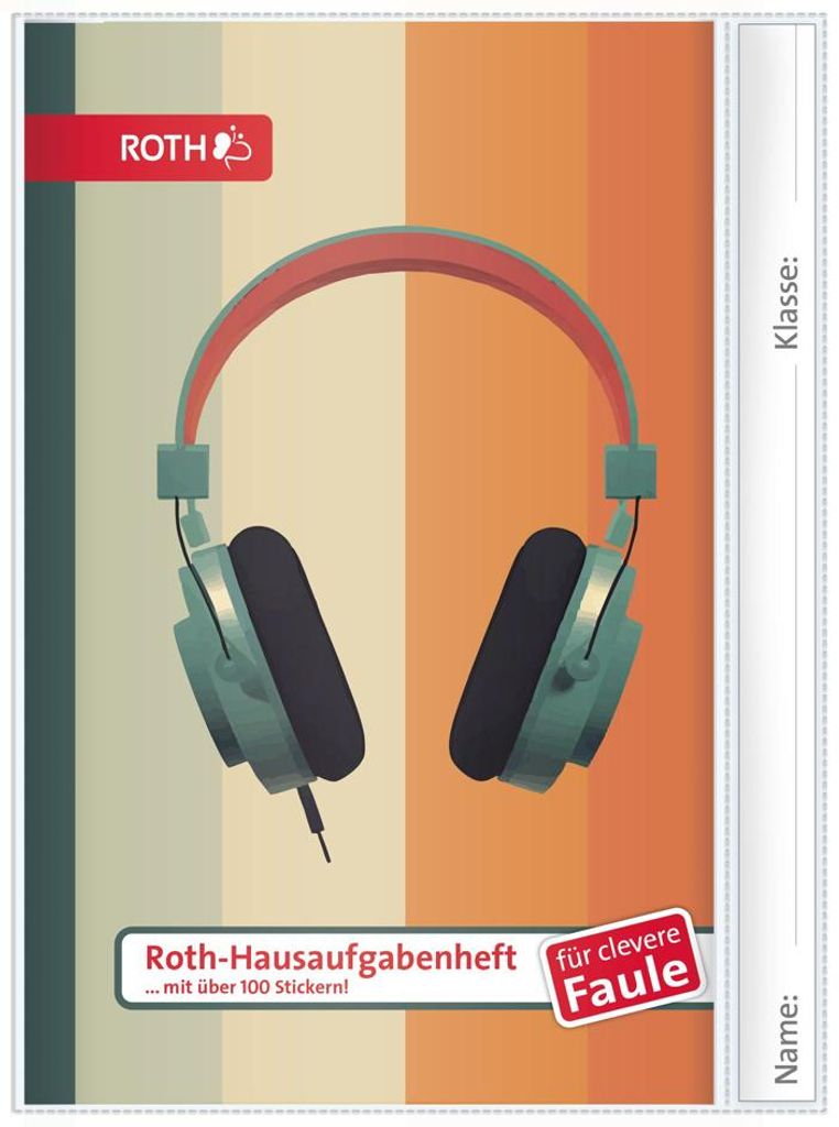 ROTH Hausaufgabenheft Teens für clevere Faule Retro Music Produktbild 