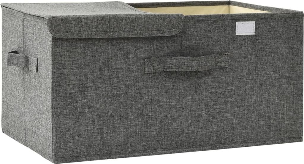 vidaXL Úložný box látkový 50x30x25 cm antracitový Obrázok produktu 6