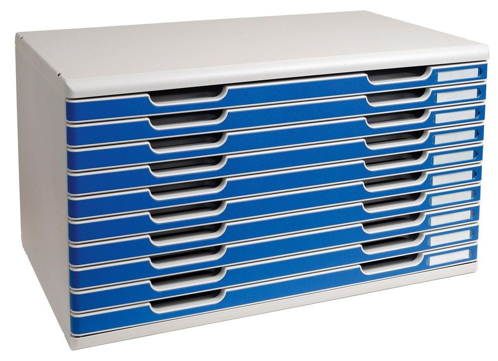 Exacompta MODULO A3 organizér s 10 přihrádkami, modrý, Obrázek produktu 