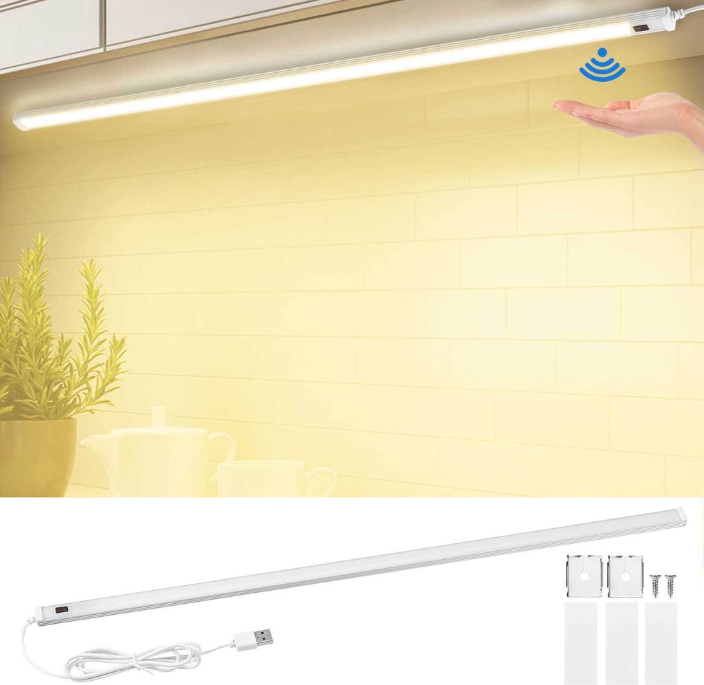 50cm LED Unterbauleuchte Warmweiß mit Sensor, 7W Produktbild