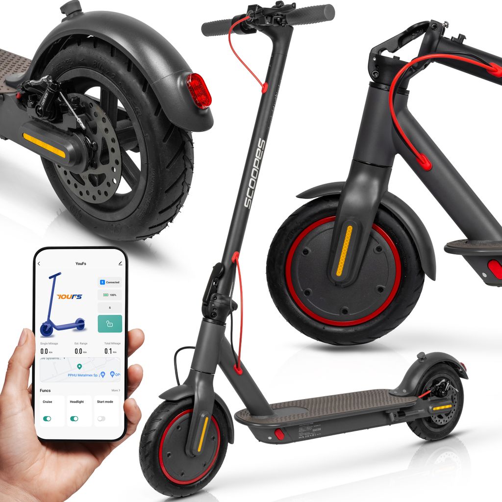 Scoopes UrbanEvo E-Scooter 350W, 7.8Ah, 30km Reichweite, Produktbild 