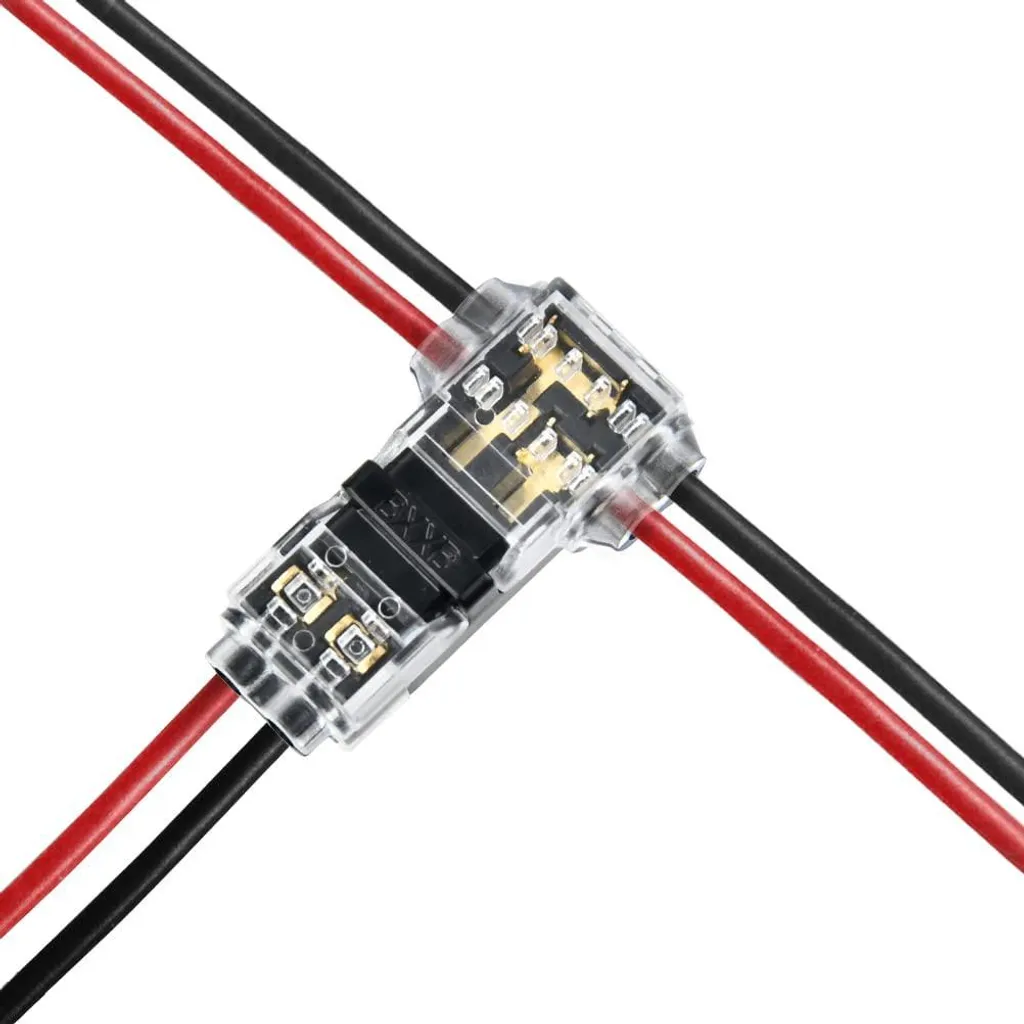 Raccordement de Câbles LED et Basse Tension - 12 Connecteurs en T Rapides
