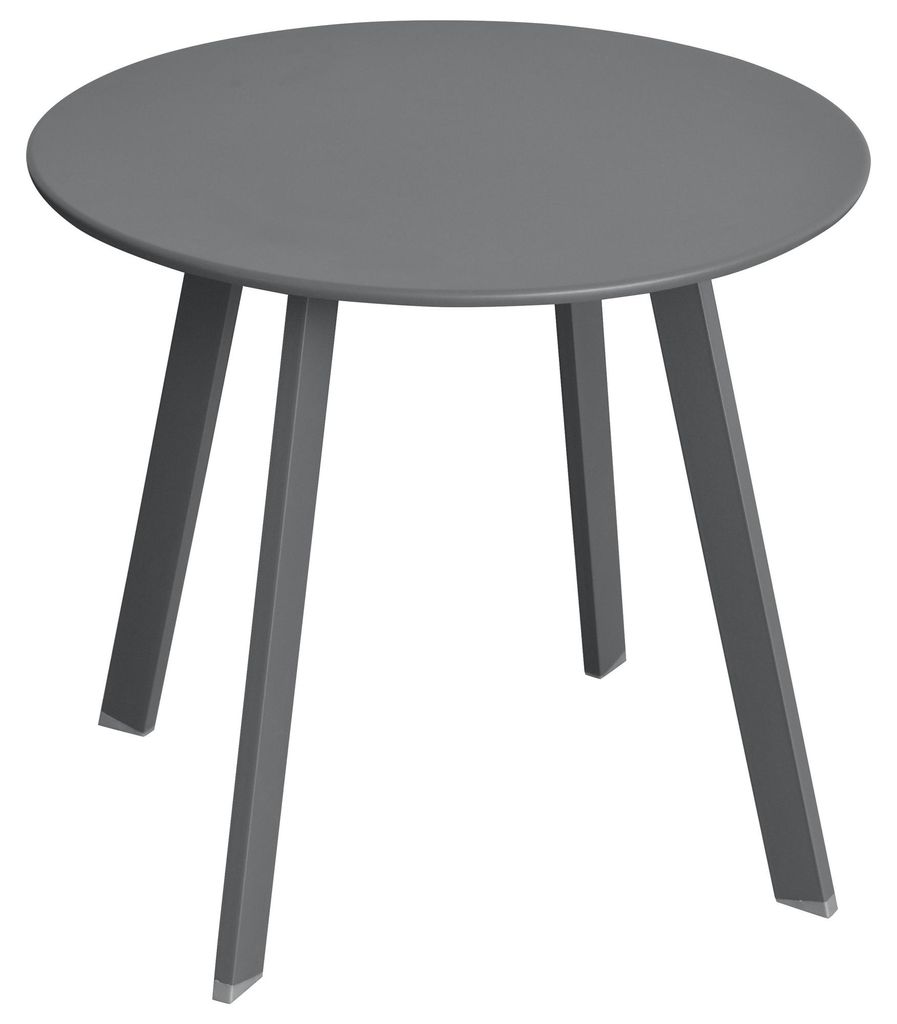 Beistelltisch/Gartentisch Saona - Metall - dunkelgrau - D50 Produktbild 