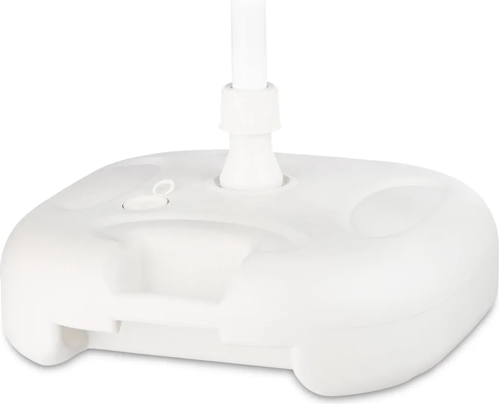 Socle de parasol à remplir en plastique blanc pour terrasse et balcon