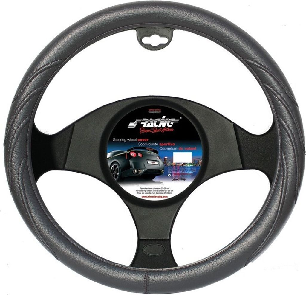 Simoni Racing CVT/23 Lenkradbezug Ø37-39cm Schwarz Lenkradhülle