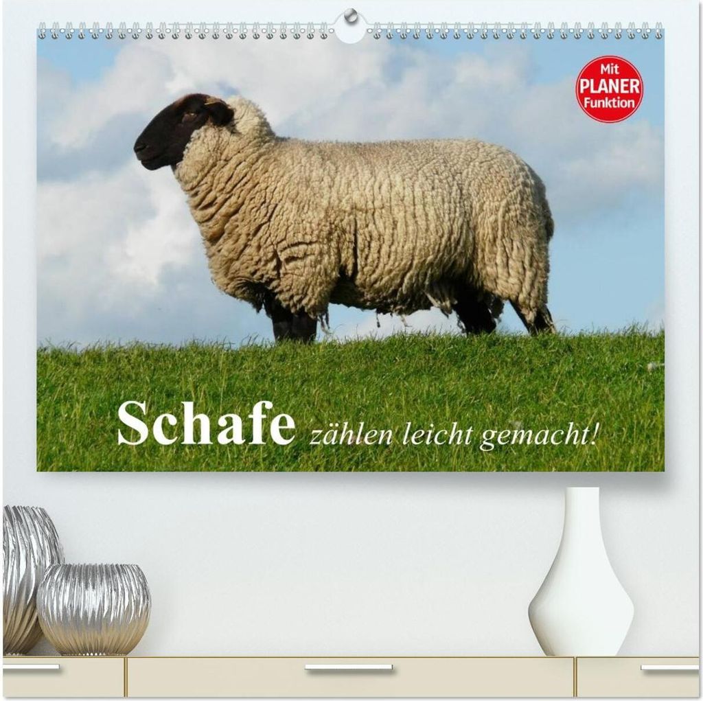 Schafe zählen leicht gemacht! (hochwertiger Premium Wandkalender 2026 DIN A2 quer), Kunstdruck in Hochglanz