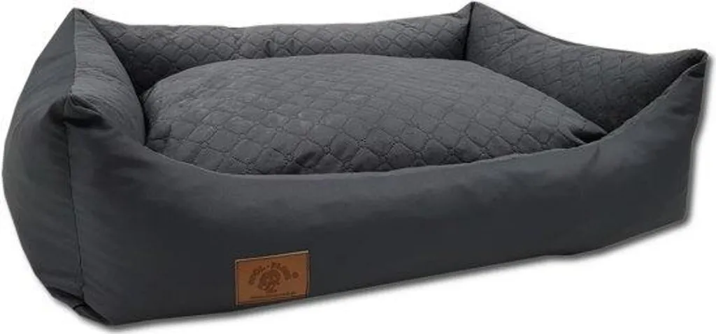Lit pour chien étanche et lavable 100x70 cm Gris Anthracite résistant