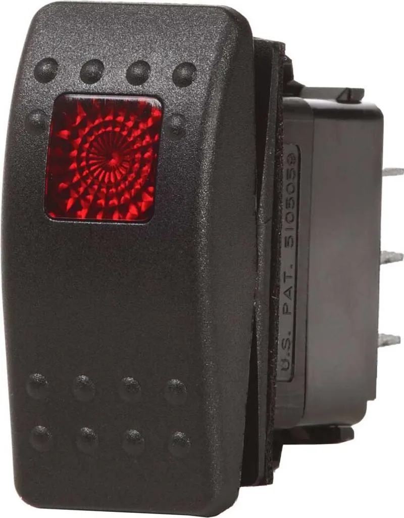 Commutateur étanche SPST Contura II Noir pour Bateaux et Yachting 12V