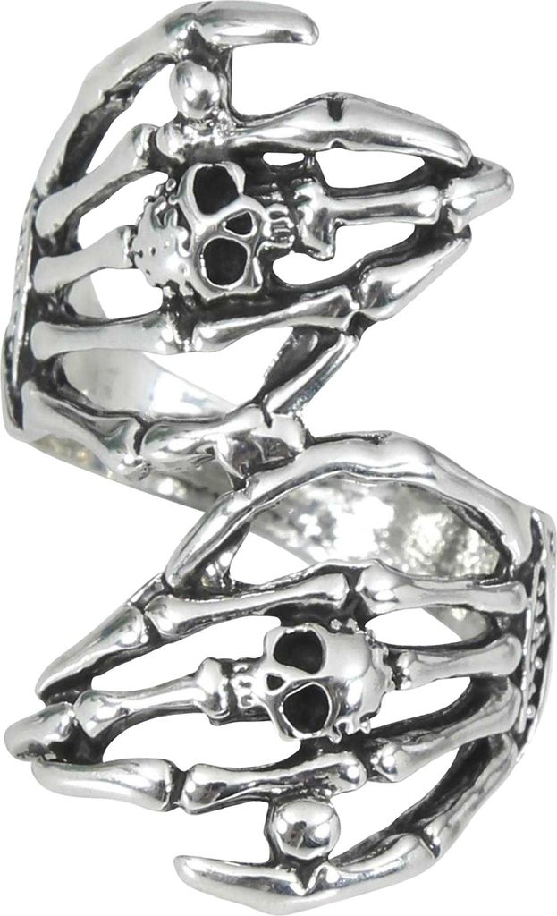 Fiestas Guirca - Skelett-Ring FG456 (Einheitsgröße) (Silber)