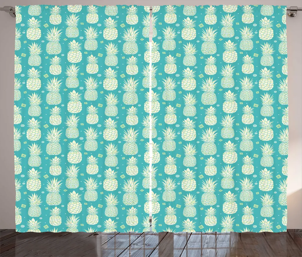 ABAKUHAUS Tenda Rustica Ananas 280x175 Giallo Turchese | Offerta Casa
