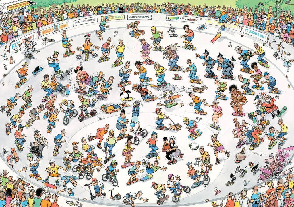 Grand Puzzle 1000 pièces Skate Bowl par Jan van Haasteren - Loisir Jumbo