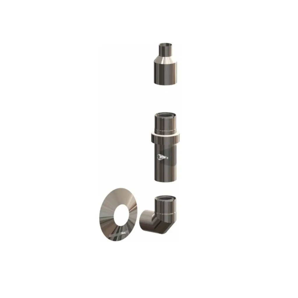 Conduit de cheminée Atec IronPoly DN 80/125 en acier inoxydable