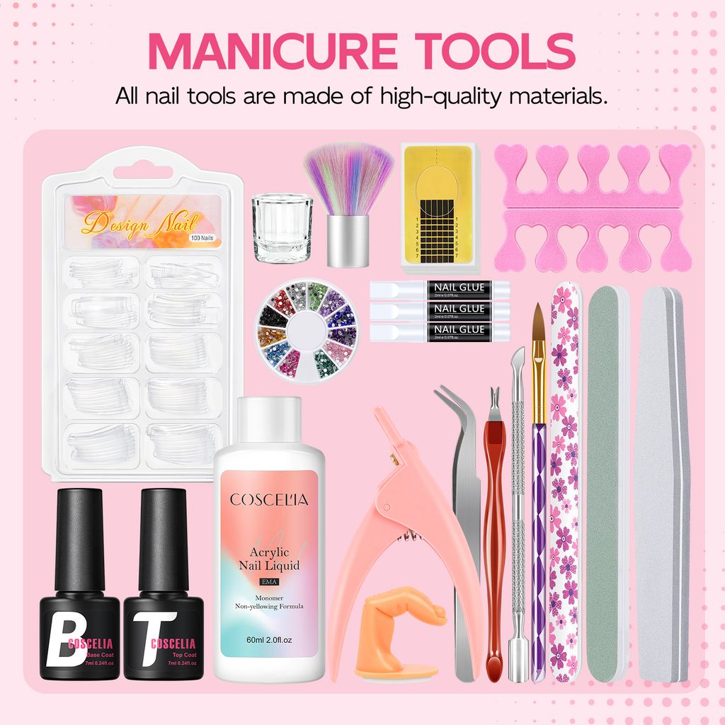 Acryl-Nagel-Set mit UV-Licht Acryl-Pulver und flüssiges Produktbild 10