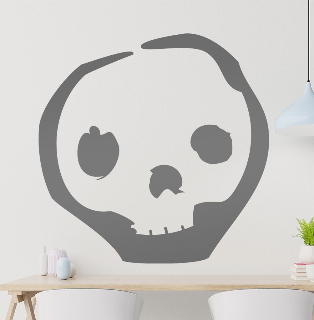Schädel Tod Wandtattoo in 6 Größen - Wandaufkleber Wall Sticker - Dekoration, Küche, Wohnzimmer, Schlafzimmer, Badezimmer
