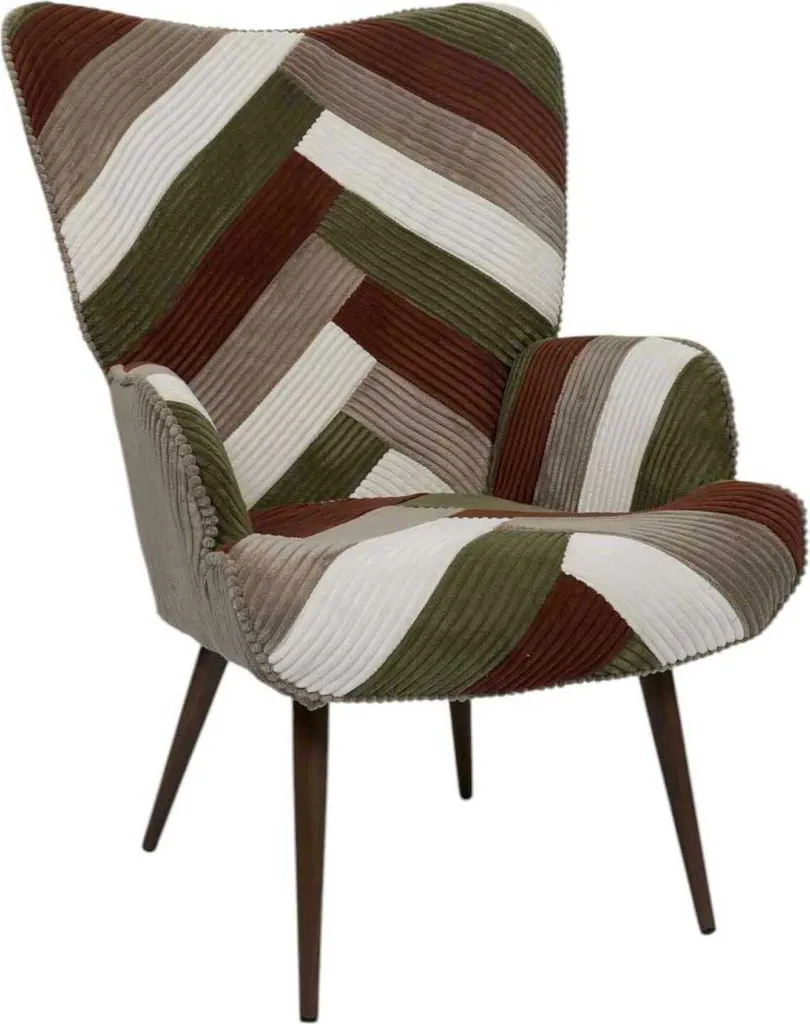 Fauteuil de Lecture Scott Patchwork Cotele pour Salon et Chambre - 9