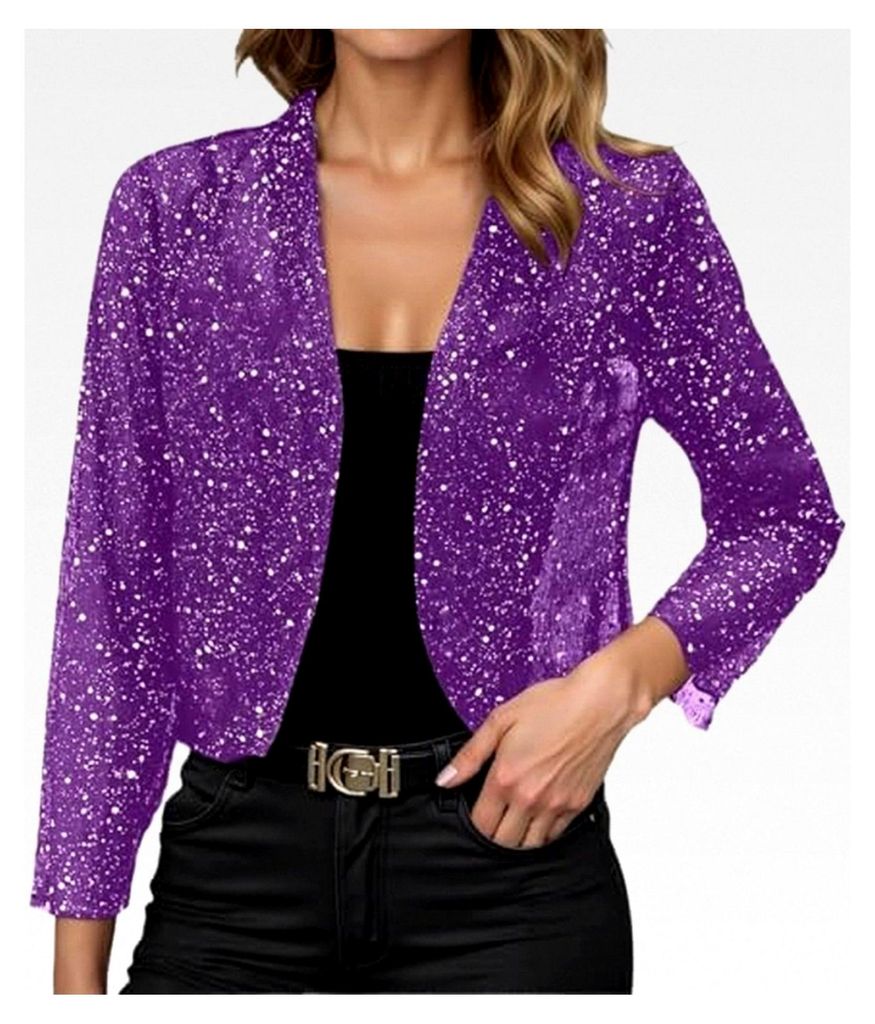 Paillettenoberteile für Damen, festliche Outfits, glitzernde Cardigans, elegante Oberteile, Partijacken, Bolerojacken, leichte Tuniken, Blusen fü...