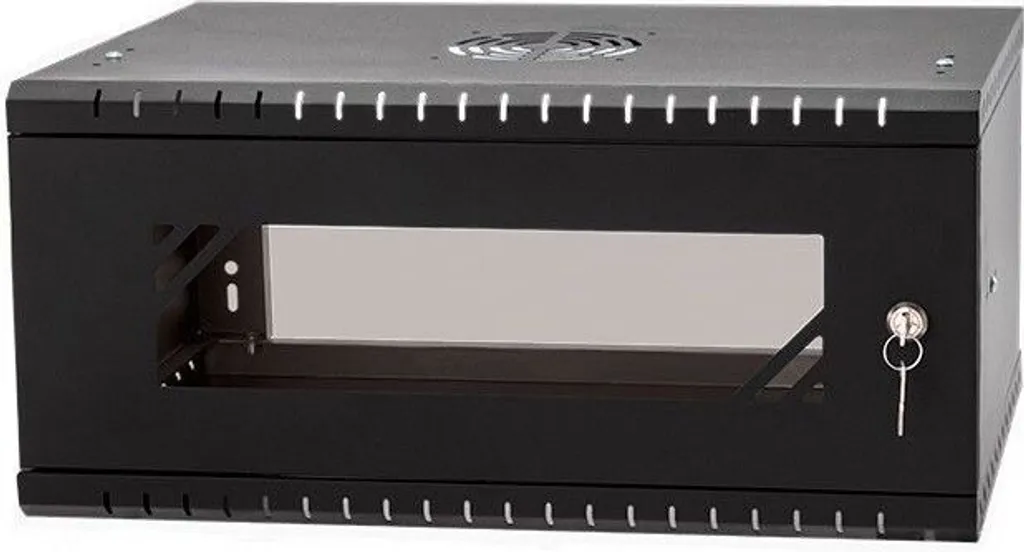 Armoire Serveur 4U 19'' avec Porte en Verre Trempé et Serrure de Sécurité
