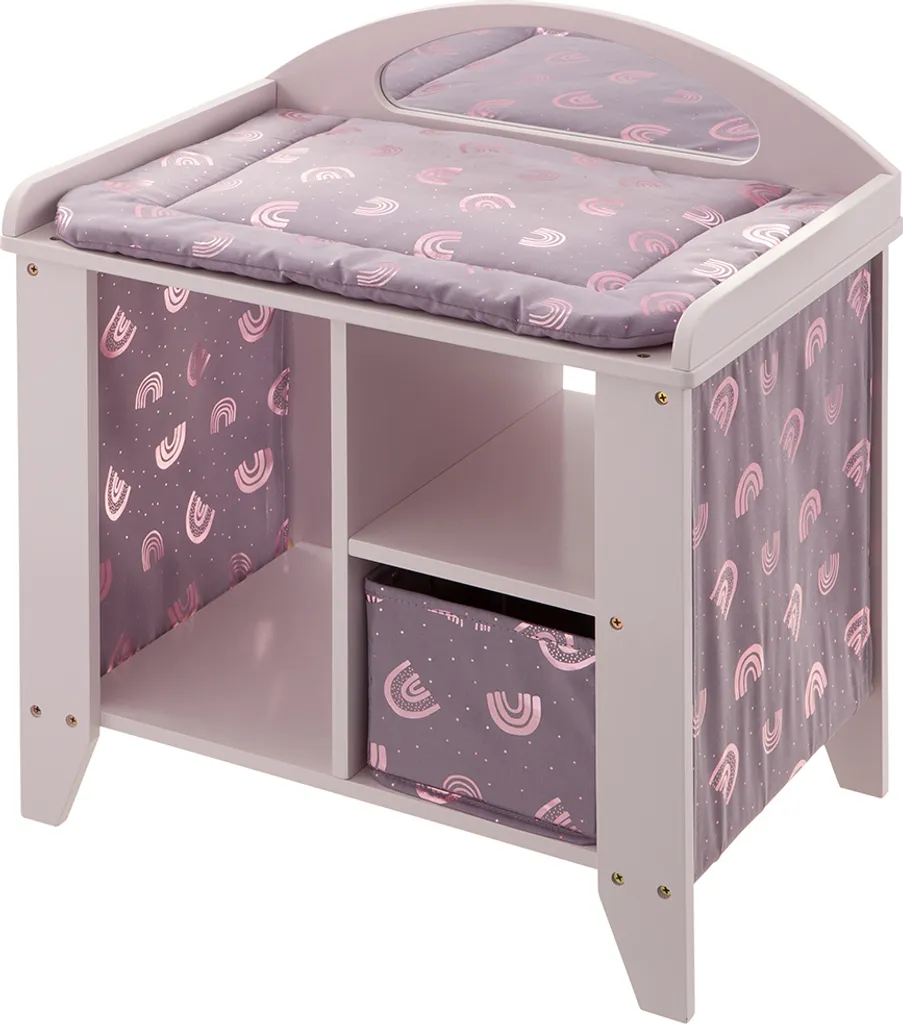 Table à langer solide bois Rainbow pour poupon Howa 27402 - 3+ ans