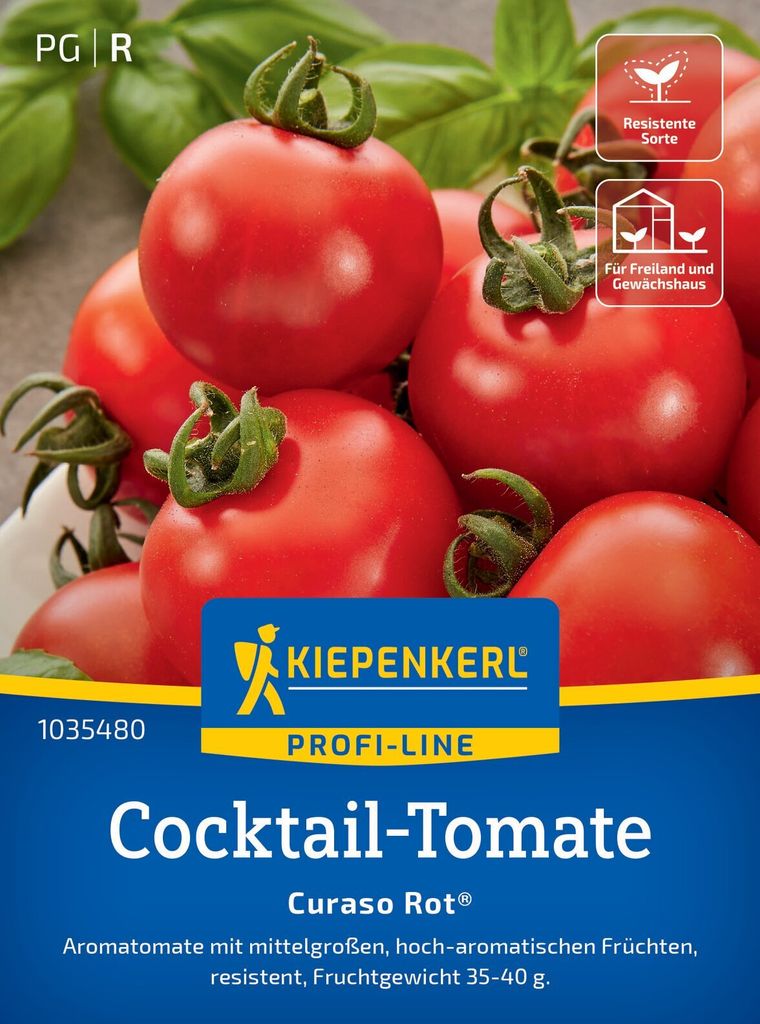 Kiepenkerl Cocktail-Tomatensamen Curaso Rot F1 Solanum lycopersicum 5 Pflanzen
