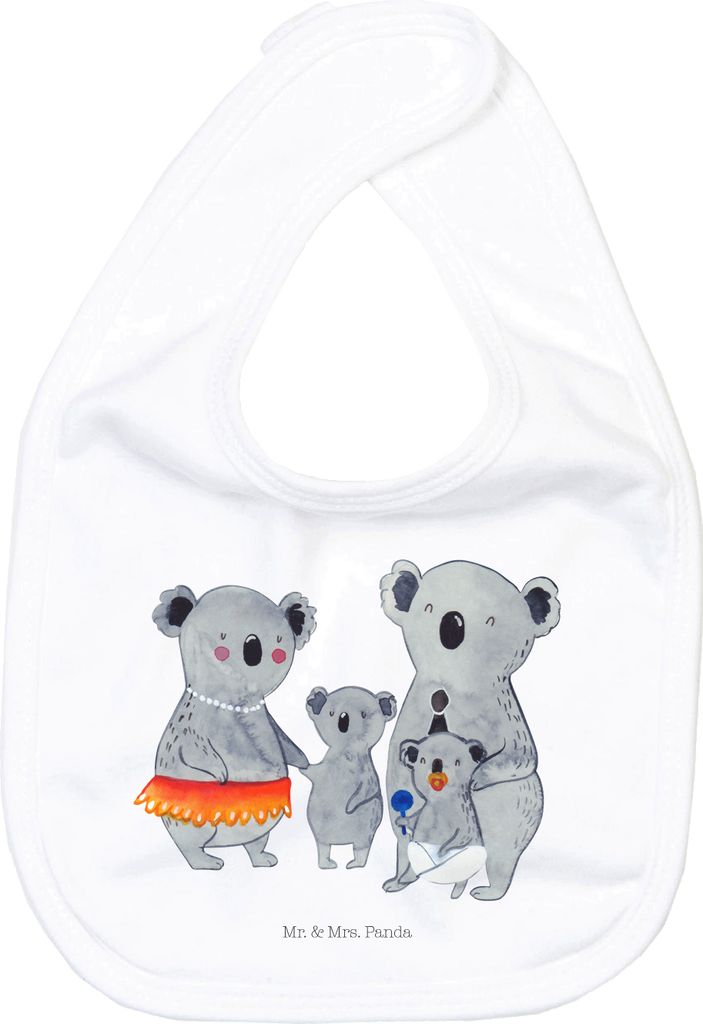 Mr. & Mrs. Panda Babylätzchen Koala Familie - Weiß - Geschenk, Lätzchen, Koalas, Family, Mama, Kinderlätzchen, Schlabberlatz, Quality Time, Fü...