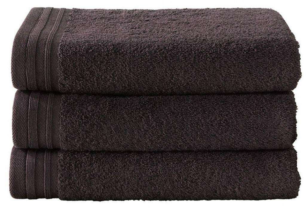 handtücher 100 x 50 cm Baumwolle braun 3 Stück