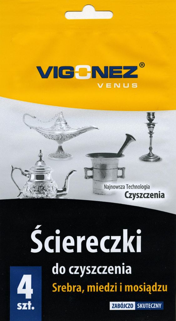 Vigonez Silberputztücher 4er Set zur Reinigung von Silber, Kupfer & Messing – Poliertücher für Schmuck, Besteck & Münzen, professioneller Glanz