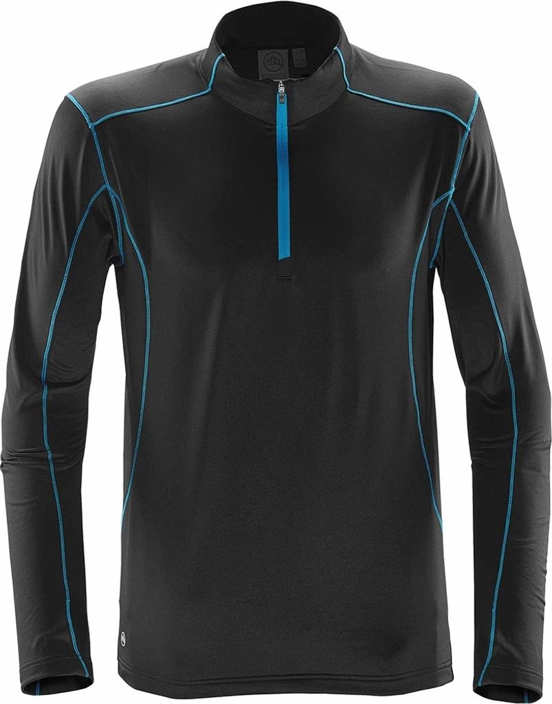 Stormtech - "Pulse" Fleece-Oberteil, Reißverschluss für Herren PC4486 (L) (Schwarz/Leuchtend Blau)