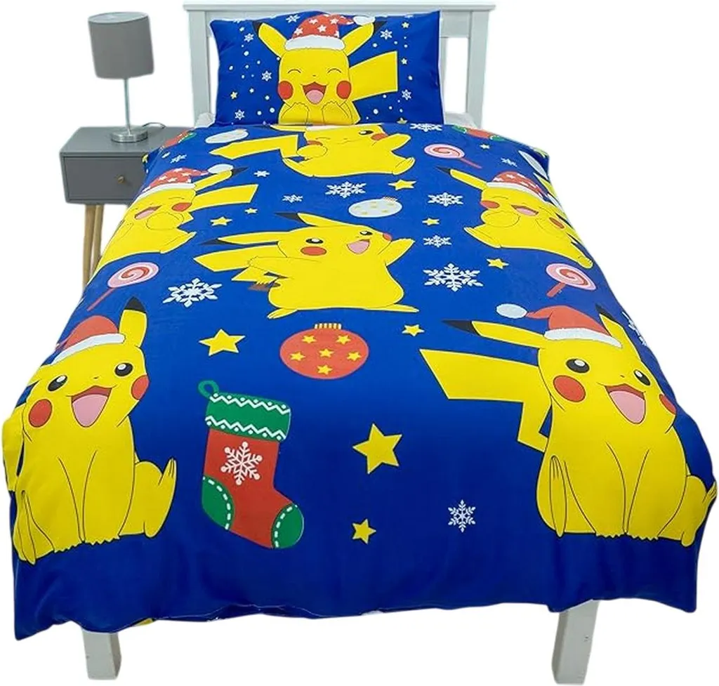 Linge de lit Pokémon Noël TC626 facile d'entretien pour chambre enfant