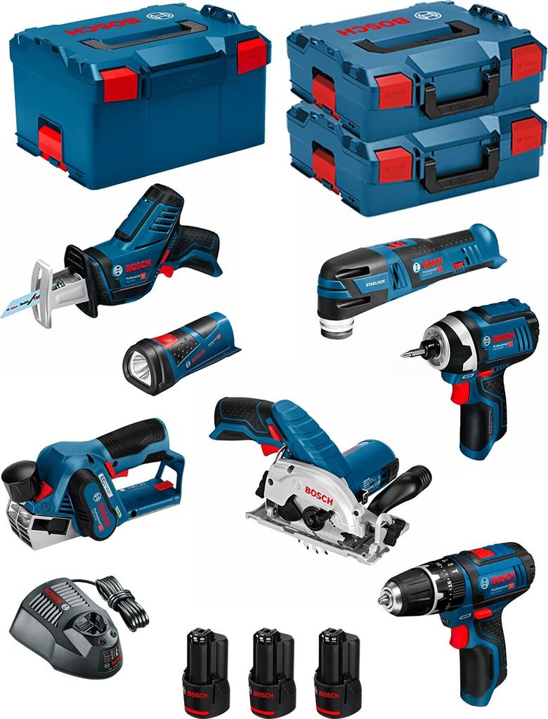 BOSCH Kit 12V BMK7-28ED3 (GSB 12V-15 + GDR 12V-105 + GKS 12V-26 + GOP 12V-28 + GSA 12V-14 + GLI 12V-80 + GHO 12V-20)