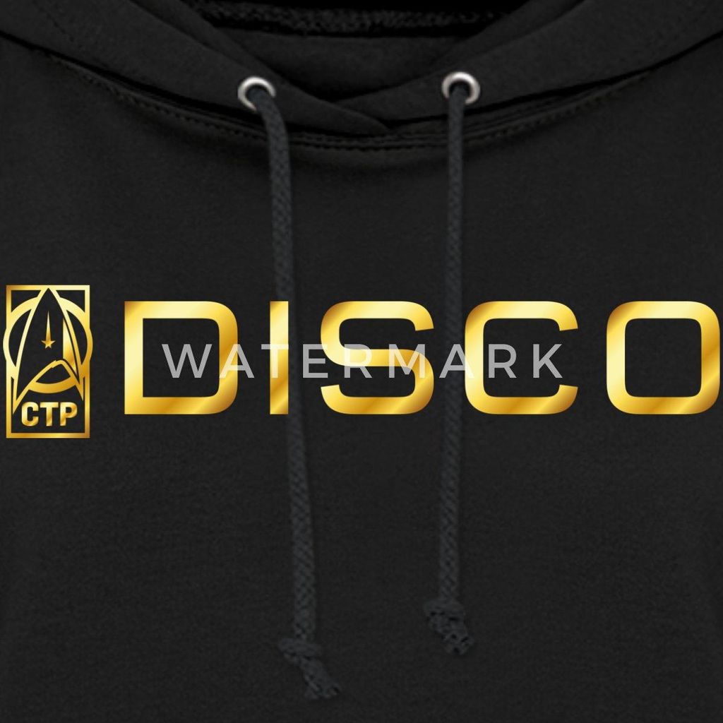 Spreadshirt Star Trek Discovery DISCO DSC Damen Hoodie, M, Schwarz