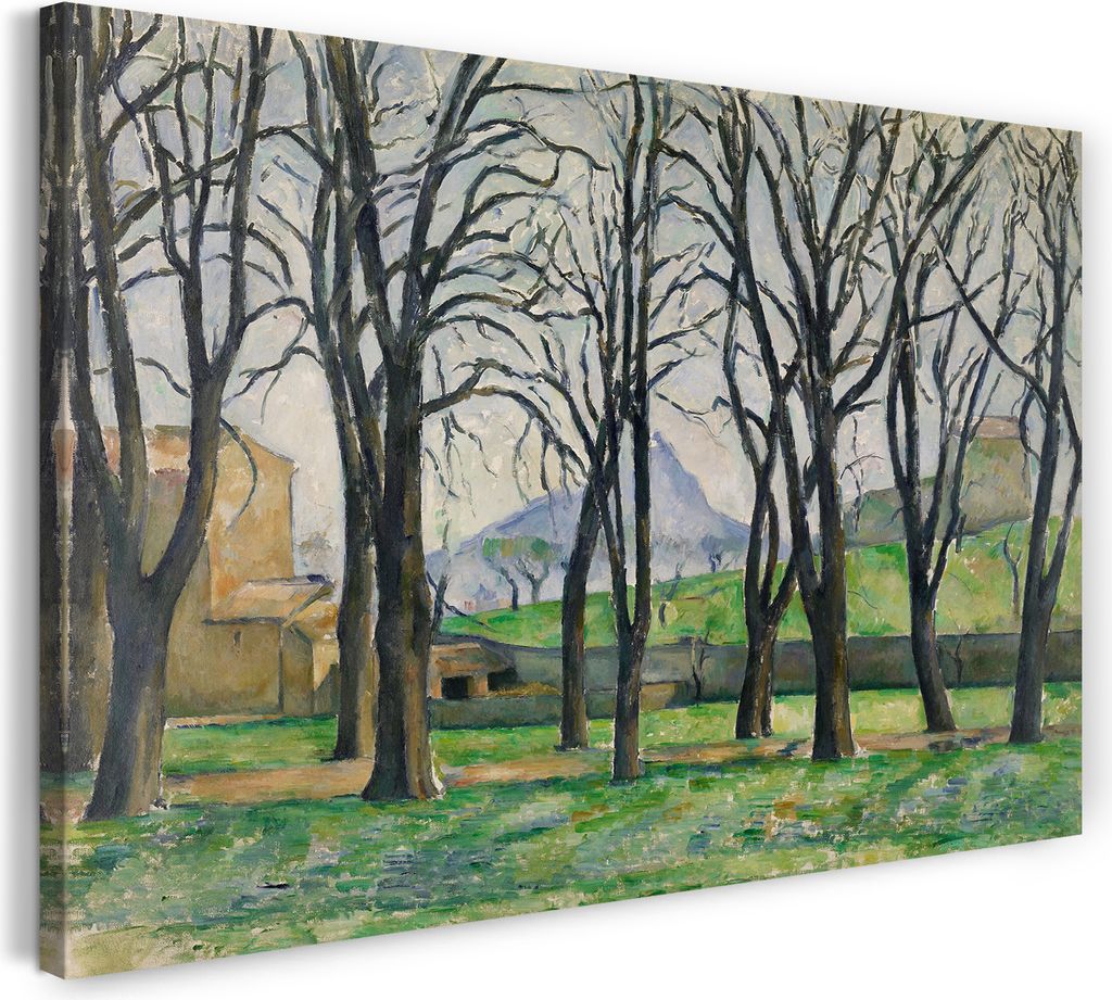 Leinwandbild (80x60cm): Paul Cézanne - Jas de Bouffan (18851887), echter Holz-Keilrahmen inkl. Aufhänger, handgefertigt in Deutschland