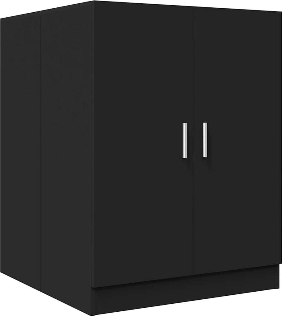 Armadio per lavatrice nero 71x71,5x91,5 cm Immagine del prodotto 