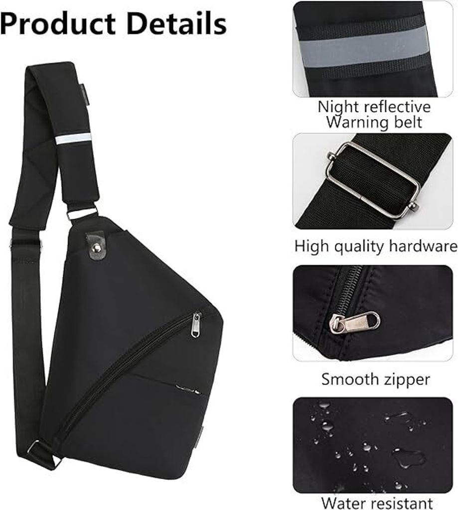 Umhängetasche, Schultertasche, Diebstahlsichere Tasche, Produktbild 3