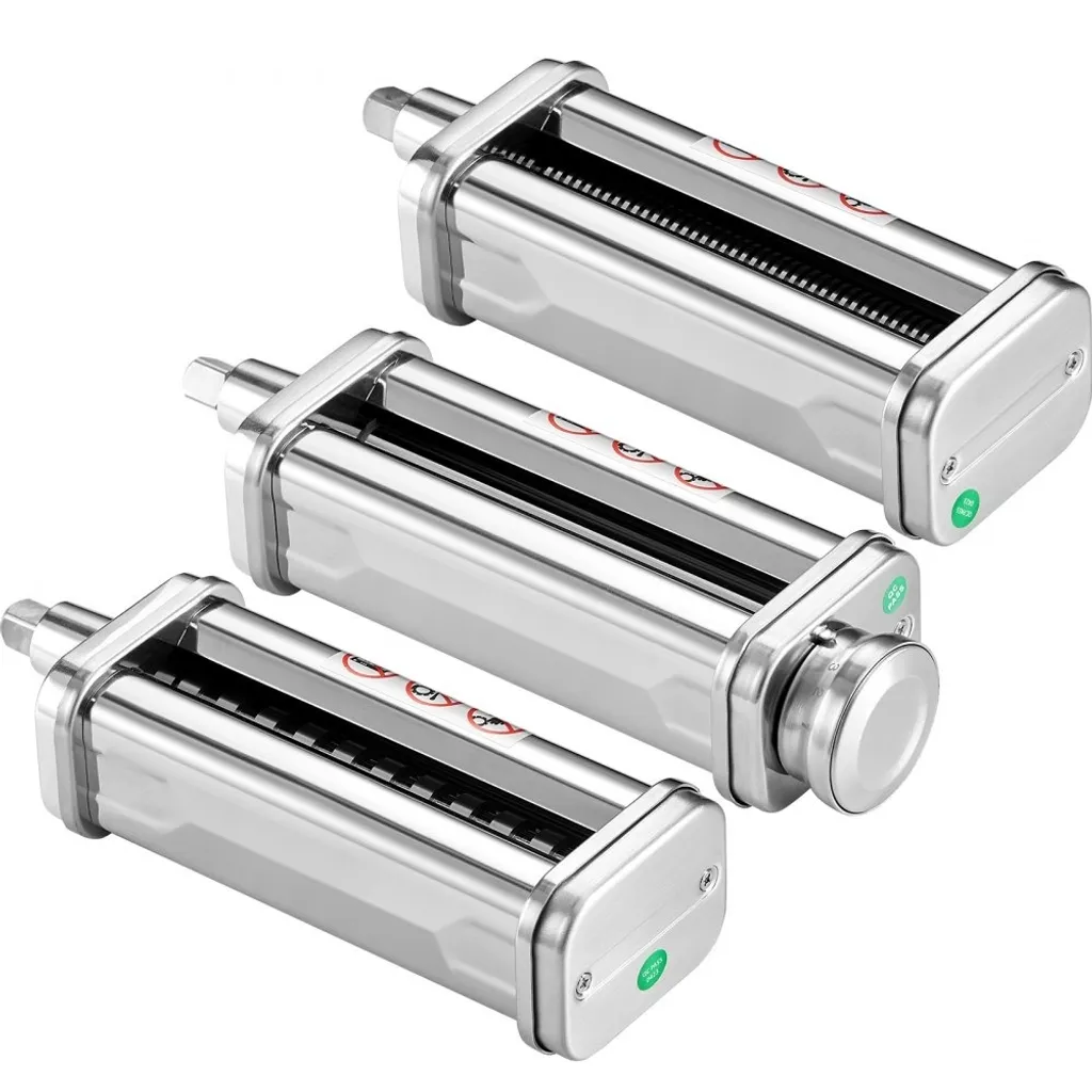 Machine à pâtes en inox 3 pièces avec rouleaux réglables et brosse incluse - 9