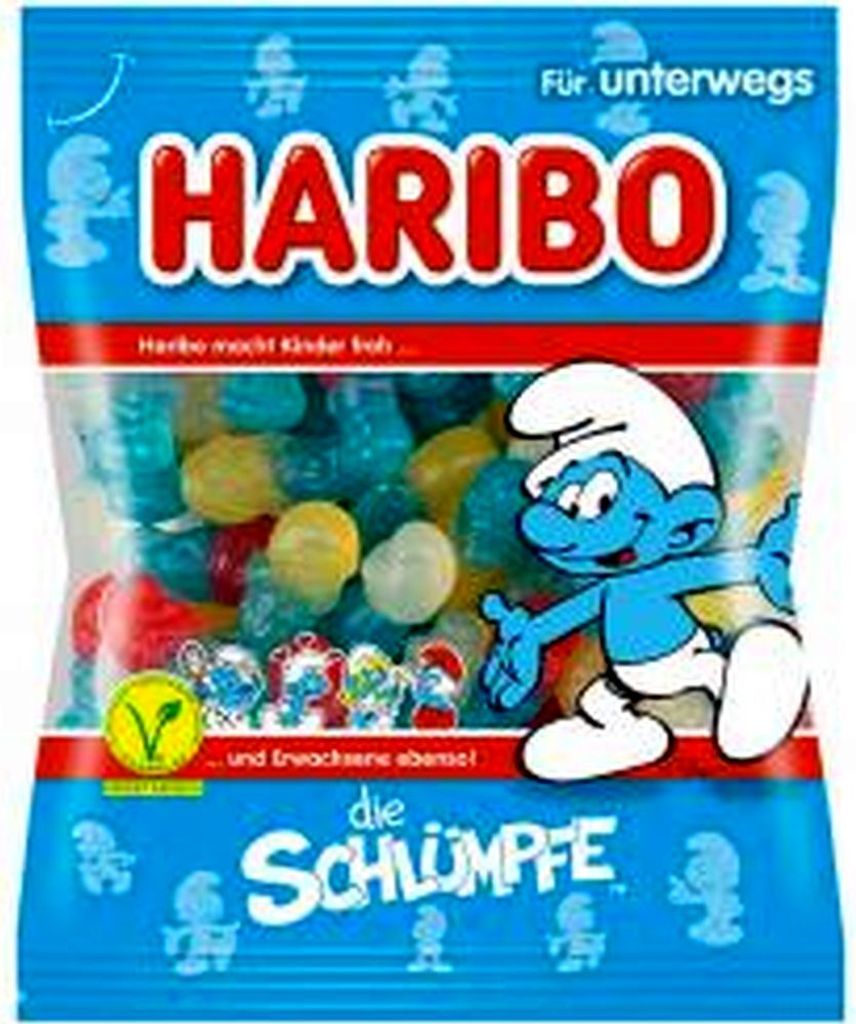 Haribo Šmolkovia ovocné želé s malinovou a jahodovou Obrázok produktu 