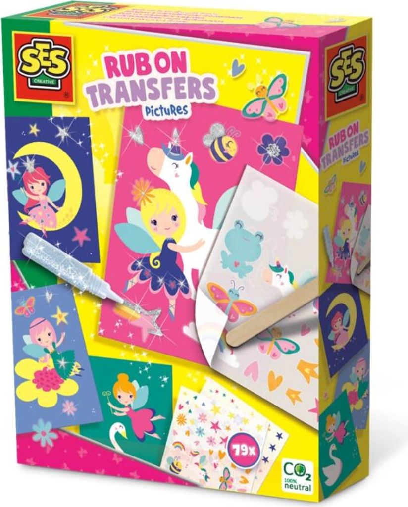 SES Creative 14133 Klebebilder zum Aufrubbeln, Mehrfarbig, Einheitsgre