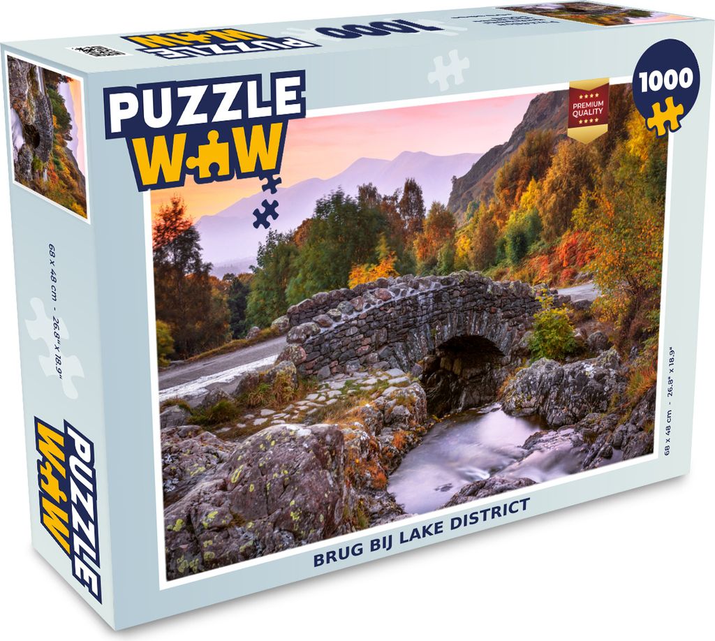 MuchoWow Puzzle 1000 Teile Brücke im Lake District - Erwachsene - Rätsel