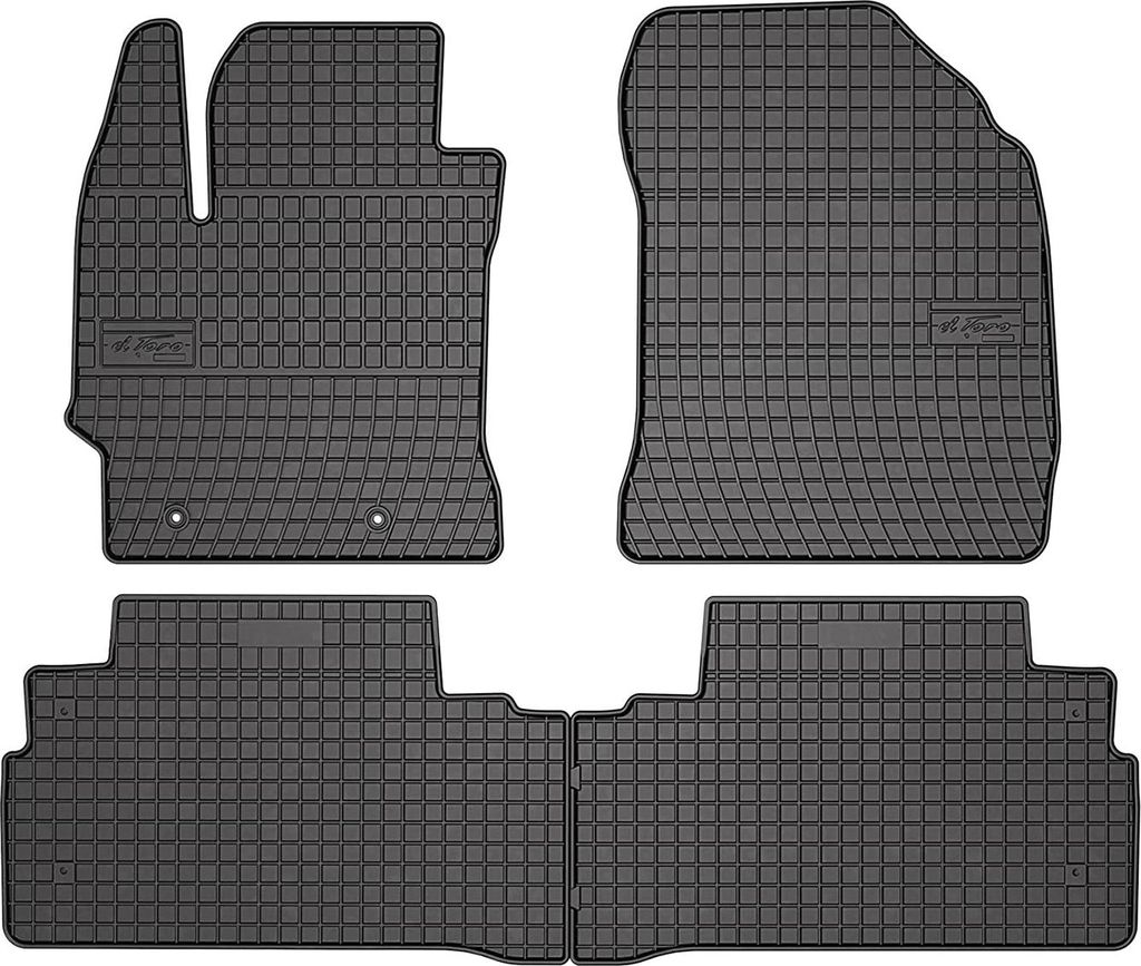 2009-2018 Toyota Verso tappetini in gomma nera 4 pezzi Immagine del prodotto 