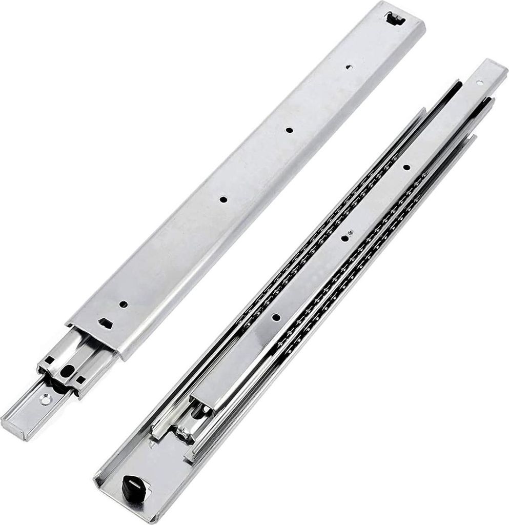 GTV H53 Schubladenschienen Vollauszüge Schubladenauszüge - 53.9 x 600 mm - 2 mm Starken Verzinkt Stahl - Rollenauszug Teleskopschiene Kugelführu...