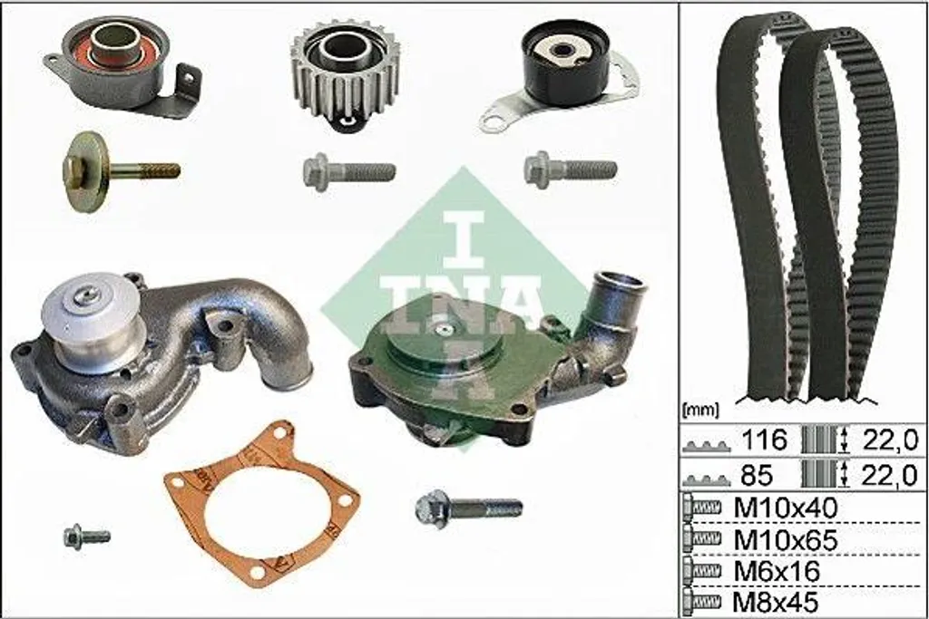 Kit de courroie de distribution pour réparation moteur Ford Fiesta Escort