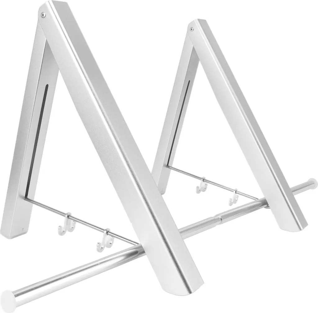 Tige de séchage invisible en aluminium spatial argenté - Modèle mural