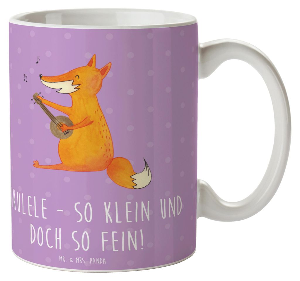 Mr. & Mrs. Panda Tasse Zauberhafte Ukulele - Lavendeltraum - Geschenk, Kaffeebecher, Lernen, Musikinstrument, Musik, Saiten, Trinkbecher, Hawaii, T...