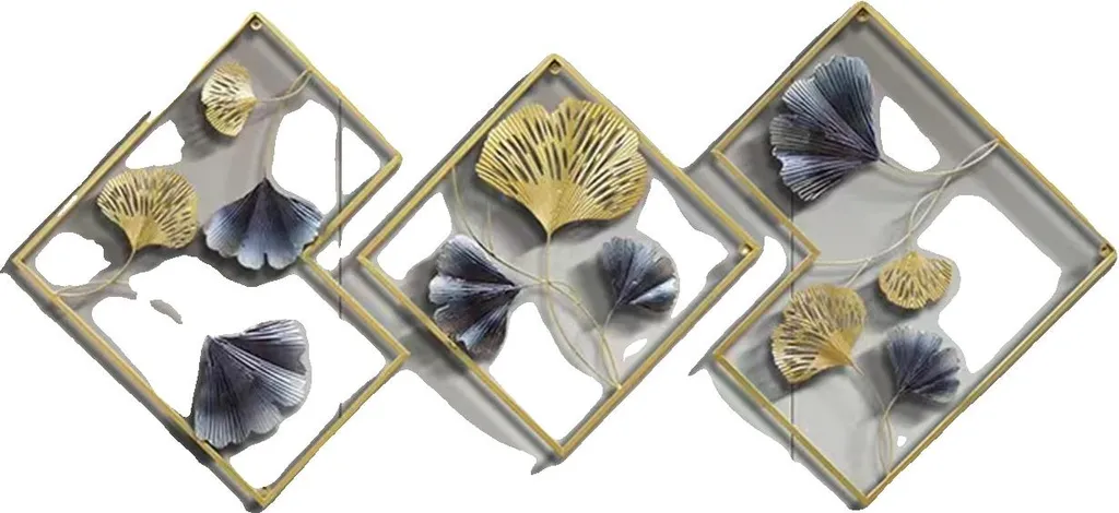 Huspox - Decorazione Da Parete Minimalista In Metallo, 3 Pezzi Con Figura Femminile - Oro Per Soggiorno, Camera, Bagno